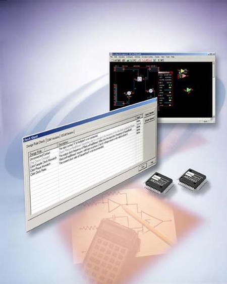AnadigmDesigner�2 v2.4 programmable analog design software includes improved simulation and check sheet coverage while automating additional circuit types, including voltage-controlled variable gain stages and low corner frequency bilinear low-pass filters. (Photo courtesy of Anadigm�)